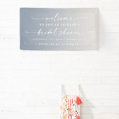 Elegant Ombre Ivory & Blue Vrijgezellenfeest Welko Spandoek (Insitu)