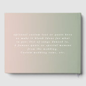 Elegant Ombre Light Green & Blush Pink Wedding Gastenboek (Achterkant)