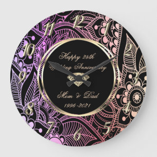 Elegant Ombre Mandala 25th Wedding Anniversary Grote Klok