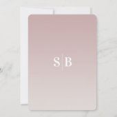 Elegant Ombre Mauve & Ivory Semi Plechtige bruilof Kaart (Achterkant)