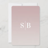 Elegant Ombre Mauve & Off-White Vrijgezellenfeest Kaart (Achterkant)