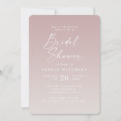 Elegant Ombre Mauve & Off-White Vrijgezellenfeest Kaart (Voorkant)