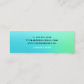 Elegant ombre mint lashes & bouws handgeschreven mini visitekaartje (Achterkant)