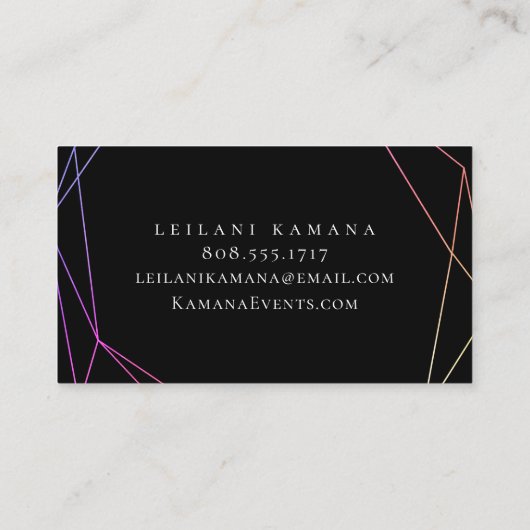 Elegant Ombre Pineapple Visitekaartje (Achterkant)