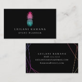 Elegant Ombre Pineapple Visitekaartje (Voorkant / Achterkant)