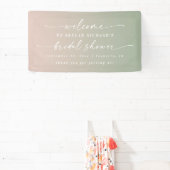 Elegant Ombre Pink & Green Vrijgezellenfeest Welko Spandoek (Insitu)