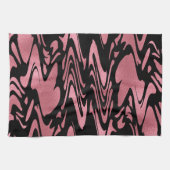 Elegant Ombre Roos Gold Glitter met monogram Theedoek (Horizontaal)