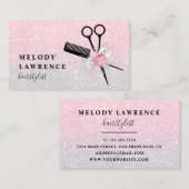 Elegant ombre roos goudschaar visitekaartje (Voorkant / Achterkant)