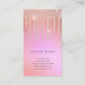 Elegant ombre roze en paarse diamanten make-up kun visitekaartje (Achterkant)