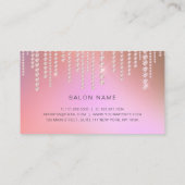 Elegant ombre roze en paarse diamanten make-up kun visitekaartje (Achterkant)