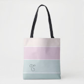 Elegant Ombre Roze Groen Aangepast Monogram Tote Bag (Voorkant)