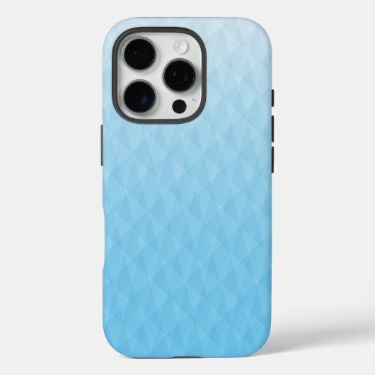 Elegant Ombre Sky Blue Geometric Design Case-Mate iPhone Case (Achterkant)