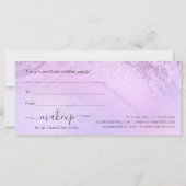 Elegant ombre violet glitter marble make-up kunste (Achterkant)