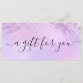 Elegant ombre violet glitter marble make-up kunste (Voorkant / Achterkant)