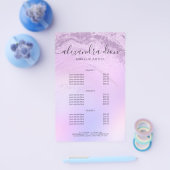 Elegant ombre violet glitter marble make-up kunste flyer (Enkel)
