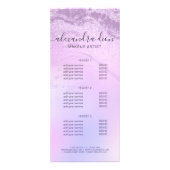 Elegant ombre violet glitter marble make-up kunste reclamekaart (Voorkant)