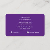 Elegant Ombre Waterverf Abstracte Monogrammen Visitekaartje (Achterkant)