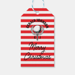 Elegant Omgekeerd Golf Monogram Ontwerp Cadeaulabel
