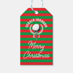 Elegant Omgekeerd Golf Monogram Ontwerp Cadeaulabel
