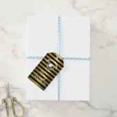 Elegant Omgekeerd Golf Monogram Ontwerp Cadeaulabel (Met Touw)