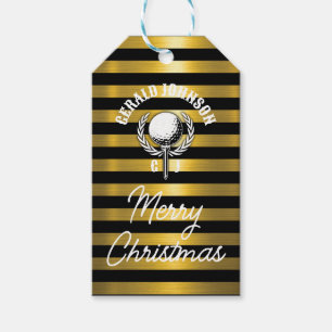 Elegant Omgekeerd Golf Monogram Ontwerp Cadeaulabel