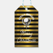 Elegant Omgekeerd Golf Monogram Ontwerp Cadeaulabel (Achterkant)