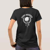 Elegant omgekeerd golf monogram ontwerp t-shirt (Achterkant)
