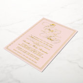 Elegant Once Upon A Time Princess Baby shower Folie Uitnodiging (Gedraaid)