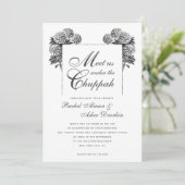 Elegant onder de Chuppah  joodse bruiloft Kaart (Staand voorkant)