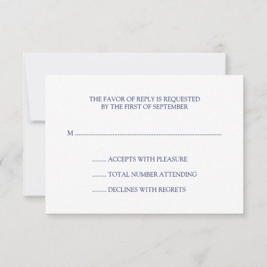 Elegant onder de Moonlight RSVP (Achterkant)