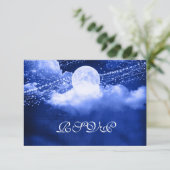 Elegant onder de Moonlight RSVP Kaartje (Staand voorkant)