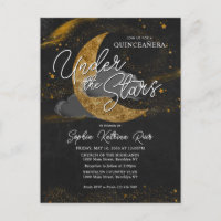 Elegant Onder de Sterren Gouden Maan Glam Quincean
