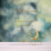 Elegant onder de sterren Quinceañera Welkom Acryl Bord (Neutraal)