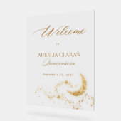 Elegant onder de sterren Quinceañera Welkom Acryl Bord (Hoek)