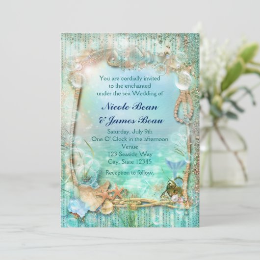 Elegant onder de Zee-stransporten Kaart (Staand voorkant)