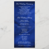 Elegant onder het Moonlight Wedding Program Programmakaart (Achterkant)