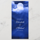 Elegant onder het Moonlight Wedding Program Programmakaart (Voorkant)