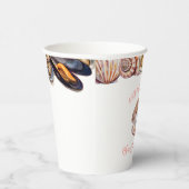 Elegant onder het Zee Girl Pearl Baby shower Papieren Bekers (Rechts)