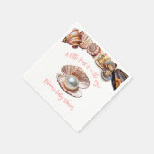 Elegant onder het Zee Girl Pearl Baby shower Servet (Hoek)