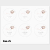 Elegant onder het Zee Little Pearl Baby shower Ronde Sticker (Vel)