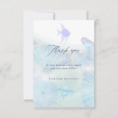 Elegant onder het Zee Ocean themed Boy Baby shower Bedankkaart (Voorkant)