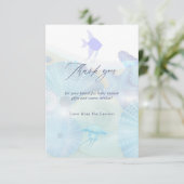 Elegant onder het Zee Ocean themed Boy Baby shower Bedankkaart (Staand voorkant)