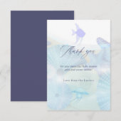 Elegant onder het Zee Ocean themed Boy Baby shower Bedankkaart (Voorkant / Achterkant)