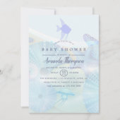 Elegant onder het Zee Ocean themed Boy Baby shower Kaart (Voorkant)