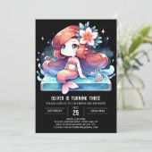 Elegant onder het Zee Zeemeermin Verjaardag Kaart (Staand voorkant)