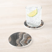 Elegant Onderzetter van koper, zilver en zwarte ma (Zijkant)