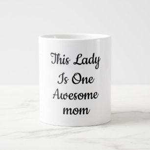 Elegant "One Awesome Mom" Script Koffie Grote Koffiekop
