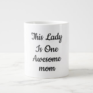Elegant "One Awesome Mom" Script Koffie Grote Koffiekop