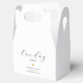 Elegant One Day Away Gold Heart repetitie diner Bedankdoosjes (Geopend)