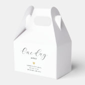 Elegant One Day Away Gold Heart repetitie diner Bedankdoosjes (Voorkant Zijde)